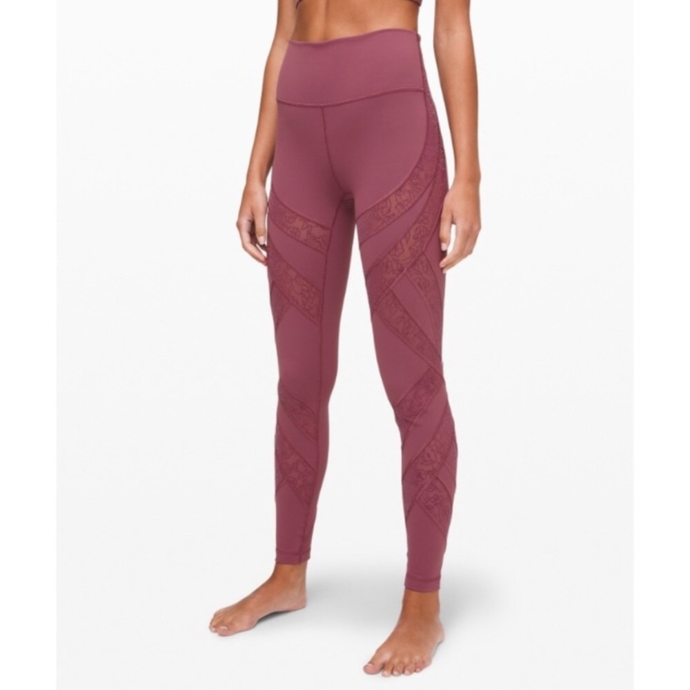 Lululemon Wunder Under Flocked Tight Plumful